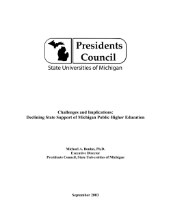Challenges and Implications - Michigan Association of State