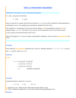 Parametric Equations