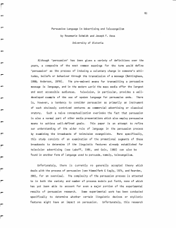 91 Persuasive Language in Advertising and Televangelism by