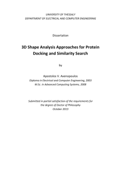 3D Shape Analysis Approaches for Protein Docking and Similarity
