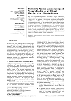 Combining Additive Manufacturing and Vacuum Casting for an