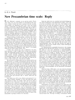 Ｎｅｗ Ｐｒｅｃａｍｂｒｉａｎ ｔｉｍｅ ｓｃａｌｅ： Ｒｅｐｌｙ