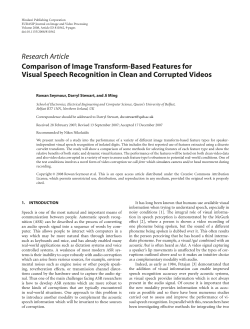 Comparison of Image Transform-Based Features for Visual Speech