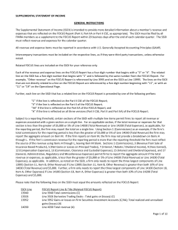 Supplemental Statement of Income - General Instructions