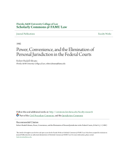 Power, Convenience, and the Elimination of Personal Jurisdiction in