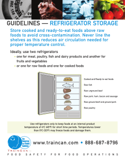 guidelines &mdash; refrigerator storage