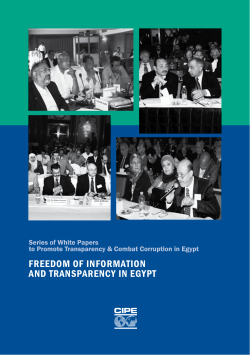 Freedom of Information and Transparency in Egypt
