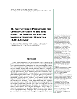 18. fluctuations in productivity and upwelling intensity at site 1083