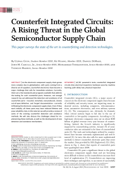 Counterfeit ICs - The University of Texas at Dallas