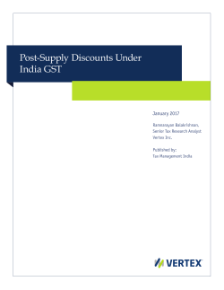 Post Supply Discounts Under India Draft GST Law