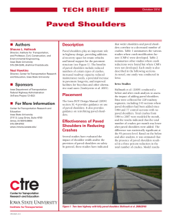 Paved Shoulders Tech brief - Institute for Transportation