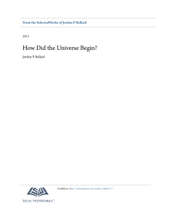 How Did the Universe Begin? - SelectedWorks
