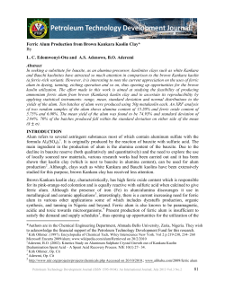 Ferric Alum Production from Brown Kankara Kaolin