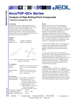 GC-TOFMS analysis of high boiling point compounds