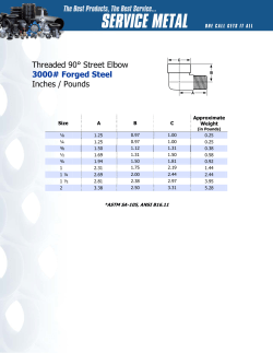 Threaded 90&deg; Street Elbow 3000# Forged Steel Inches / Pounds