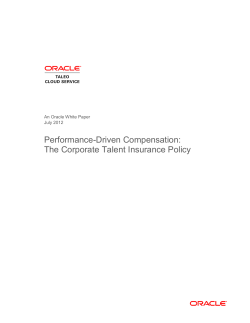 Performance-Driven Compensation: The Corporate Talent