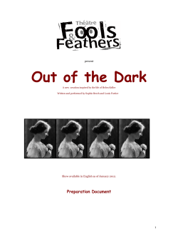 Preparation Document - Theatre Fools and Feathers