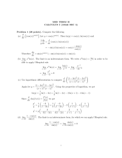 Solutions to Mid Term 2