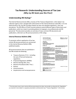 Tax Research: Understanding Sources of Tax Law