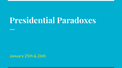 Presidential Paradoxes PowerPoint
