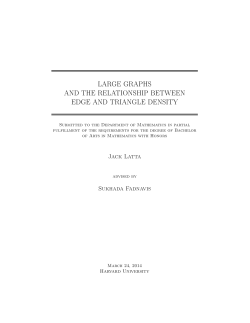 large graphs and the relationship between edge and triangle density