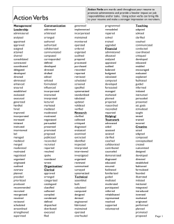 Action Verbs