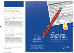 The Ins and Outs of Direct Debit - Australian Payments Clearing