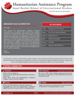 Fall 2014 - University of Denver