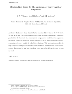 Radioactive decay by the emission of heavy nuclear