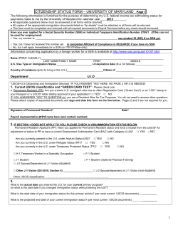 Citizenship Status - Pre-College Programs