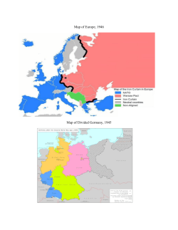 Map of Europe, 1946 Map of Divided Germany, 1945