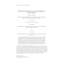 Proper and Common Nouns: Form Class