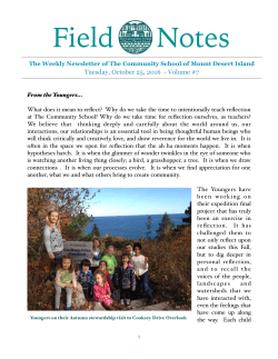 Field Notes 7 - The Community School of Mount Desert Island