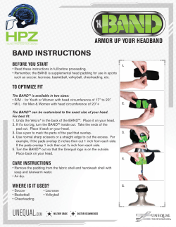 band instructions - Echelon Sports Armor