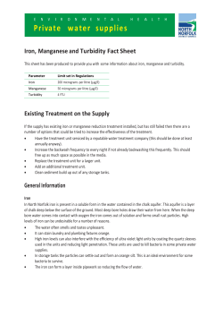 Iron and Manganese Factsheet - North Norfolk District Council