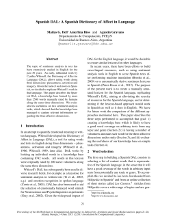 A Spanish Dictionary of Affect in Language
