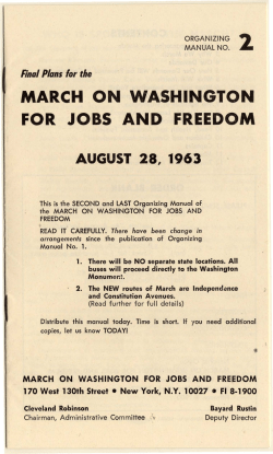 march on washington for jobs and freedom