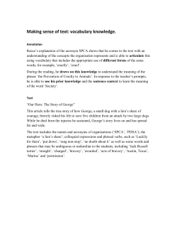 Making sense of text: vocabulary knowledge.