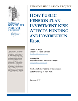 How Public Pension Plan Investment Risk Affects Funding and