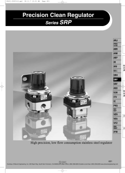 SMC Pneumatics SRP Precision Clean Regulators