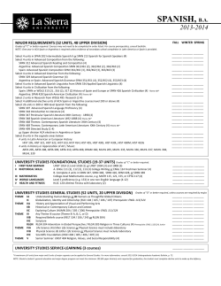 spanish, ba - La Sierra University