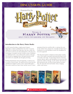 DISCUSSION GUIDE - Harry Potter Reading Club