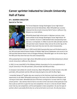 Carver sprinter inducted to Lincoln University Hall of Fame