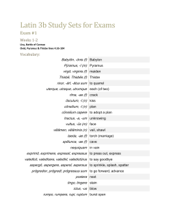 Latin 3b Study Sets for Exams