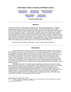 Information Flows in Events of Political Unrest
