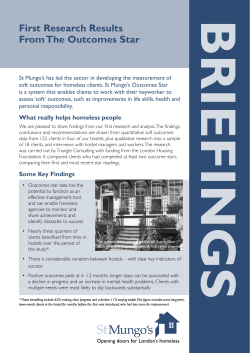 First Research Results From The Outcomes Star