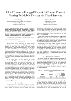 CloudTorrent - Energy-Efficient BitTorrent Content Sharing