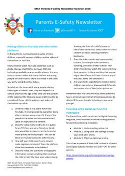 Parents E-Safety Newsletter - St Michaels Primary School