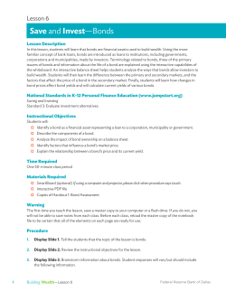 Save and Invest&mdash;Bonds - Federal Reserve Bank of Dallas