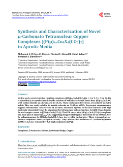 (Pip)4nCu4X4(CO3)2 - Scientific Research Publishing